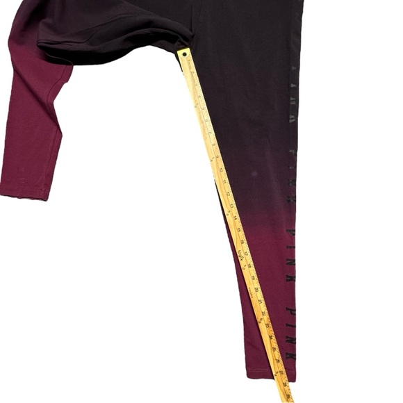 PINK Victoria’s Secret Ombré Leggings Womens Medium‎ Purple Pink Logo Activewear - Picture 4 of 10